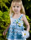 Forget Me Not Top Tunic Sizes 2-12 & Daisy Pin Pattern Crochet 